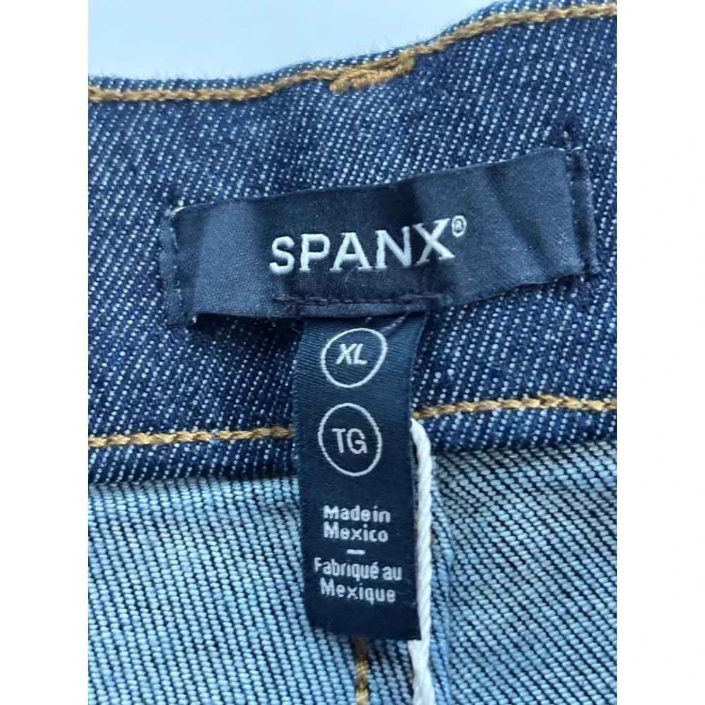 NWT Spanx EveryWear Flare Jeans Women's Size XL Raw Indigo Pull On Boho 21266Q - Picture 4 of 16